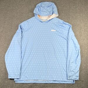 Good Good Golf Hoodie Men 2XL AOP Golf Performance Stretch Preppy Blue Pullover